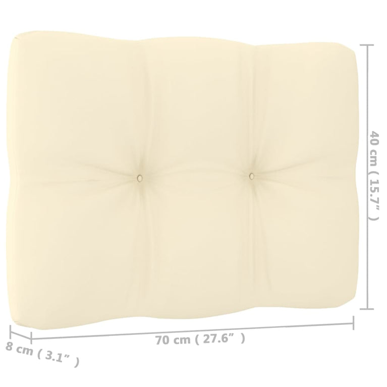 8-delige Loungeset met kussens massief grenenhout honingbruin