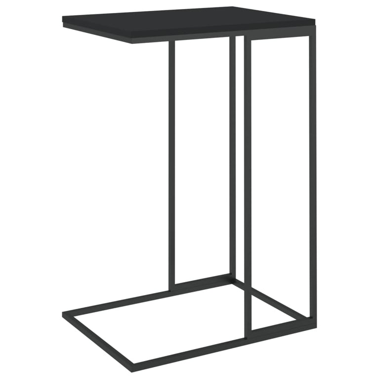 Bijzettafel 40x30x59 cm bewerkt hout zwart MeubelReus
