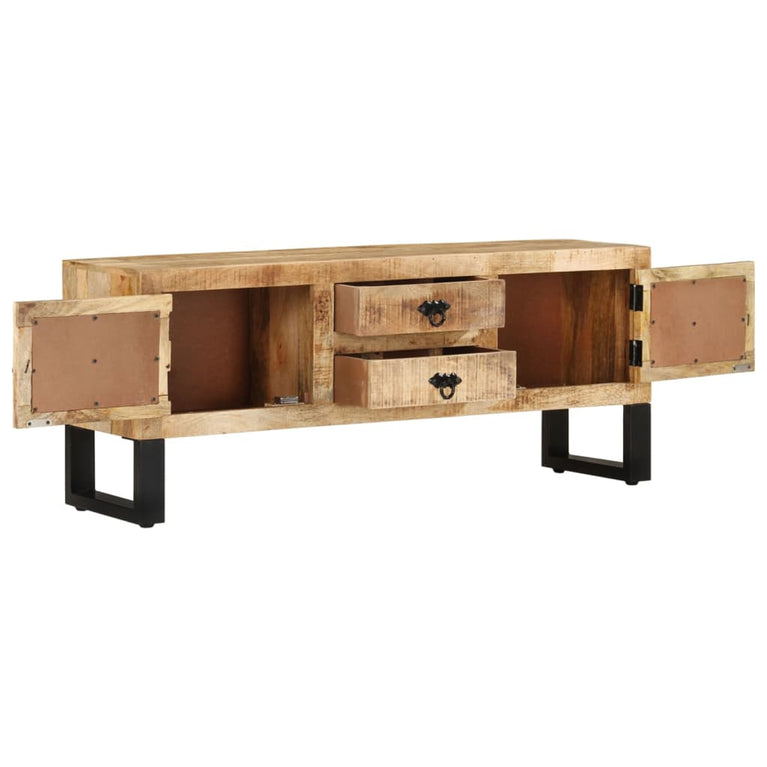 Tv-meubel 110x30x45 cm ruw mangohout MeubelReus