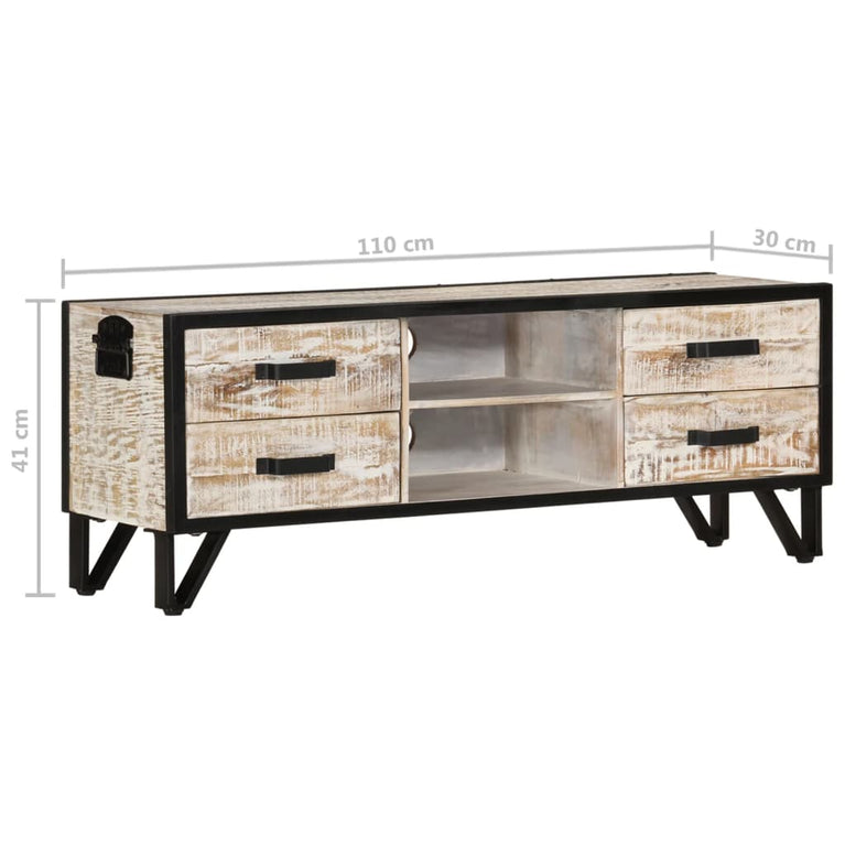 Tv-meubel 110x30x41 cm massief acaciahout MeubelReus