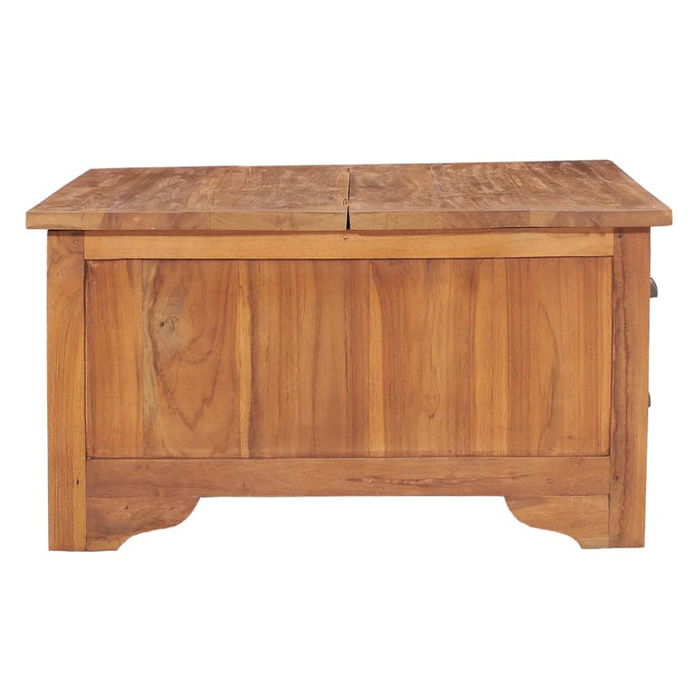 Salontafel met klapblad 65x64x35 cm massief teakhout MeubelReus