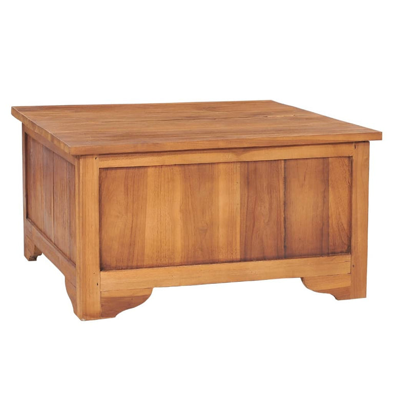 Salontafel met klapblad 65x64x35 cm massief teakhout MeubelReus