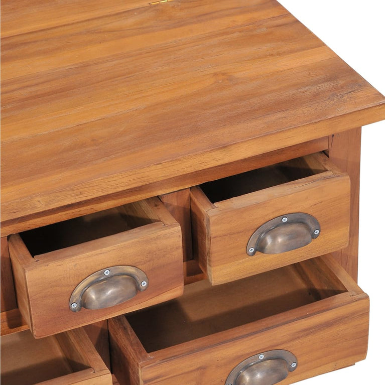 Salontafel met klapblad 65x64x35 cm massief teakhout MeubelReus