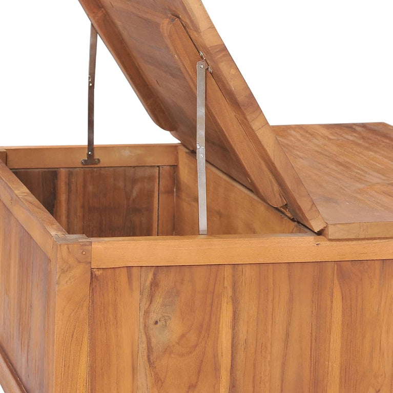 Salontafel met klapblad 65x64x35 cm massief teakhout MeubelReus