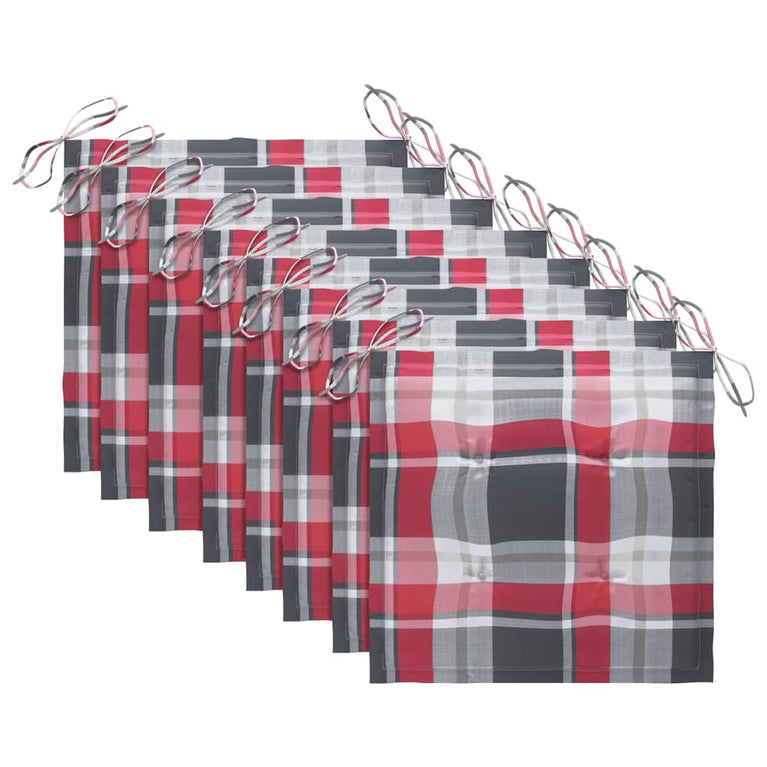 Tuinstoelen 8 st met kussens massief acaciahout grijs MeubelReus