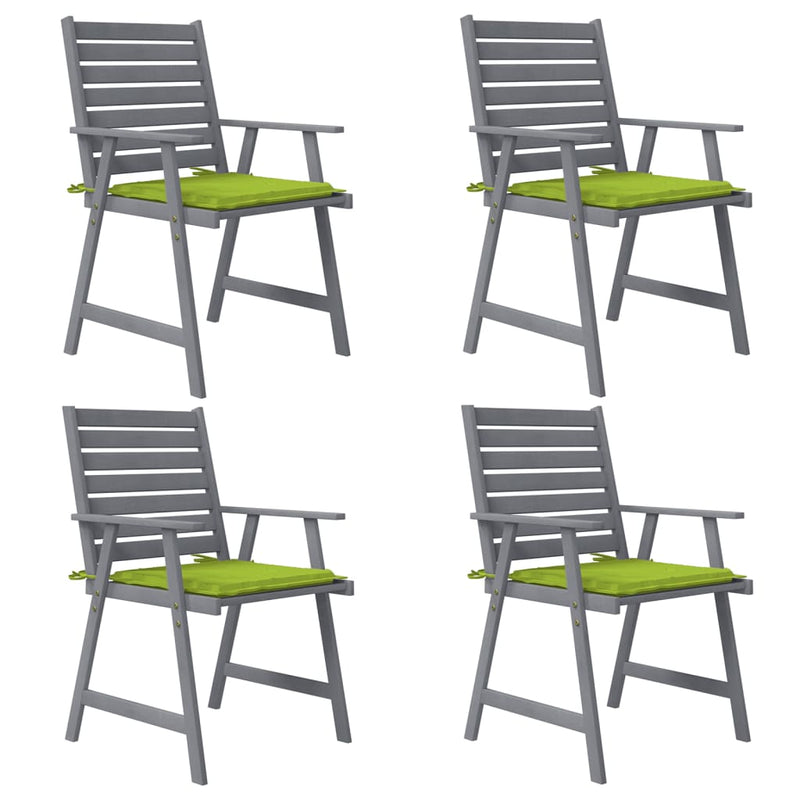 Tuinstoelen 4 st met kussens massief acaciahout MeubelReus