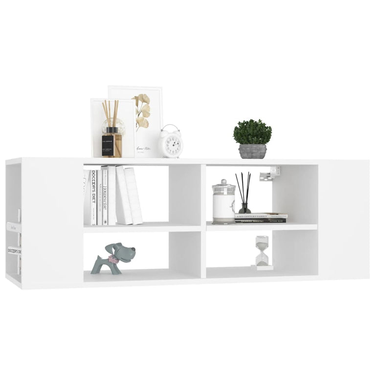 Tv-wandmeubel 102x35x35 cm bewerkt hout wit MeubelReus