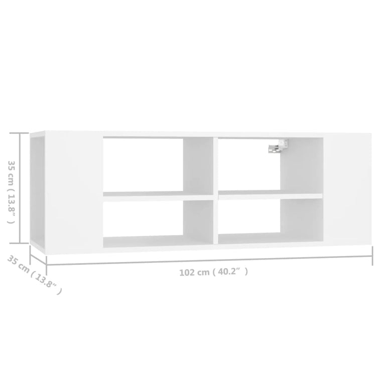 Tv-wandmeubel 102x35x35 cm bewerkt hout wit MeubelReus