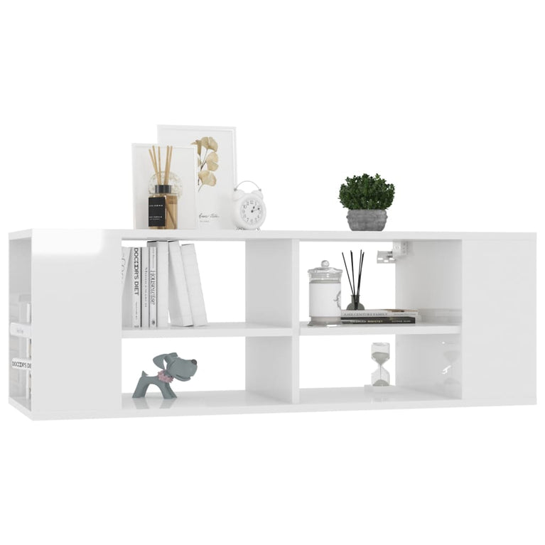 Tv-wandmeubel 102x35x35 cm spaanplaat hoogglans wit MeubelReus