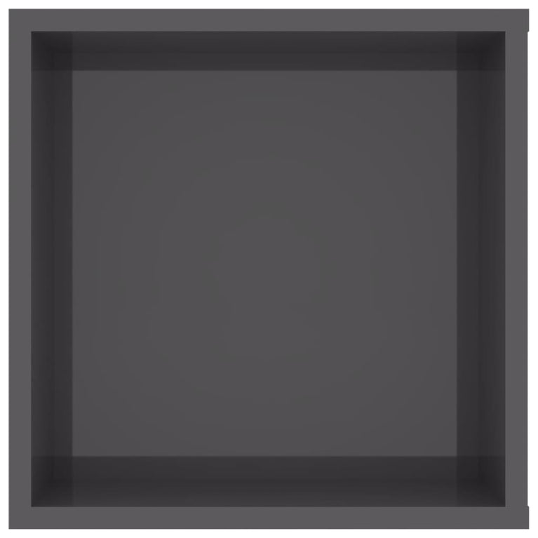 Tv-wandmeubel 102x35x35 cm spaanplaat hoogglans grijs MeubelReus
