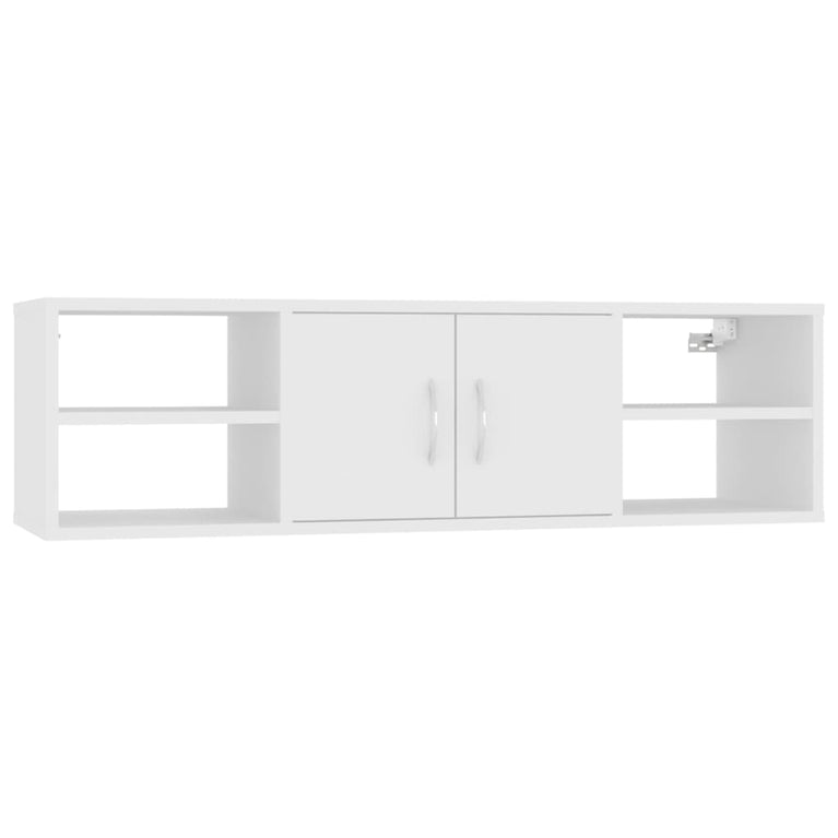Wandschap 102x30x29 cm spaanplaat wit