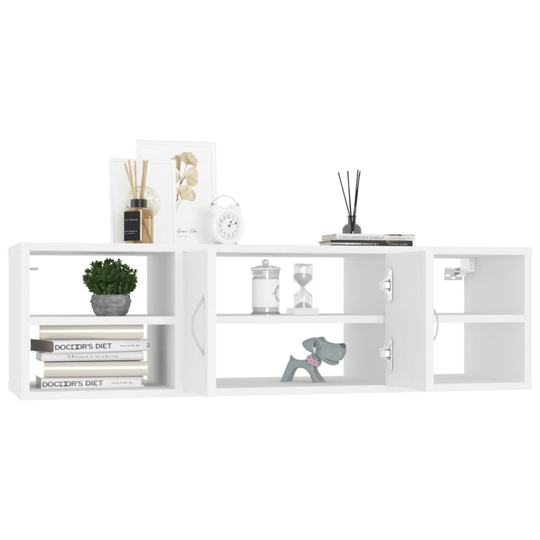 Wandschap 102x30x29 cm spaanplaat wit