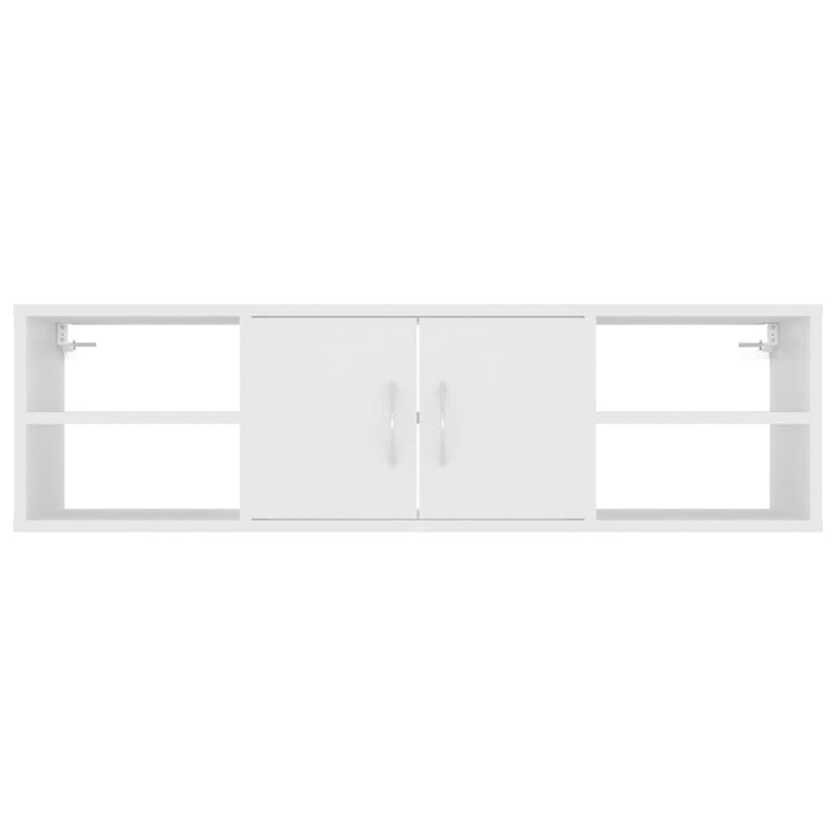 Wandschap 102x30x29 cm spaanplaat wit