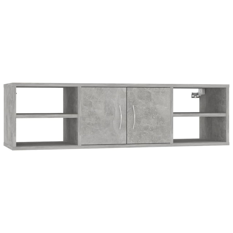 Wandschap 102x30x29 cm spaanplaat betongrijs MeubelReus