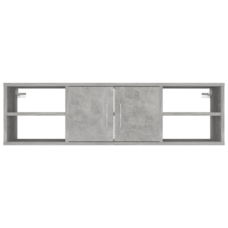 Wandschap 102x30x29 cm spaanplaat betongrijs MeubelReus