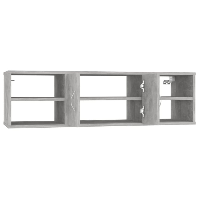 Wandschap 102x30x29 cm spaanplaat betongrijs MeubelReus