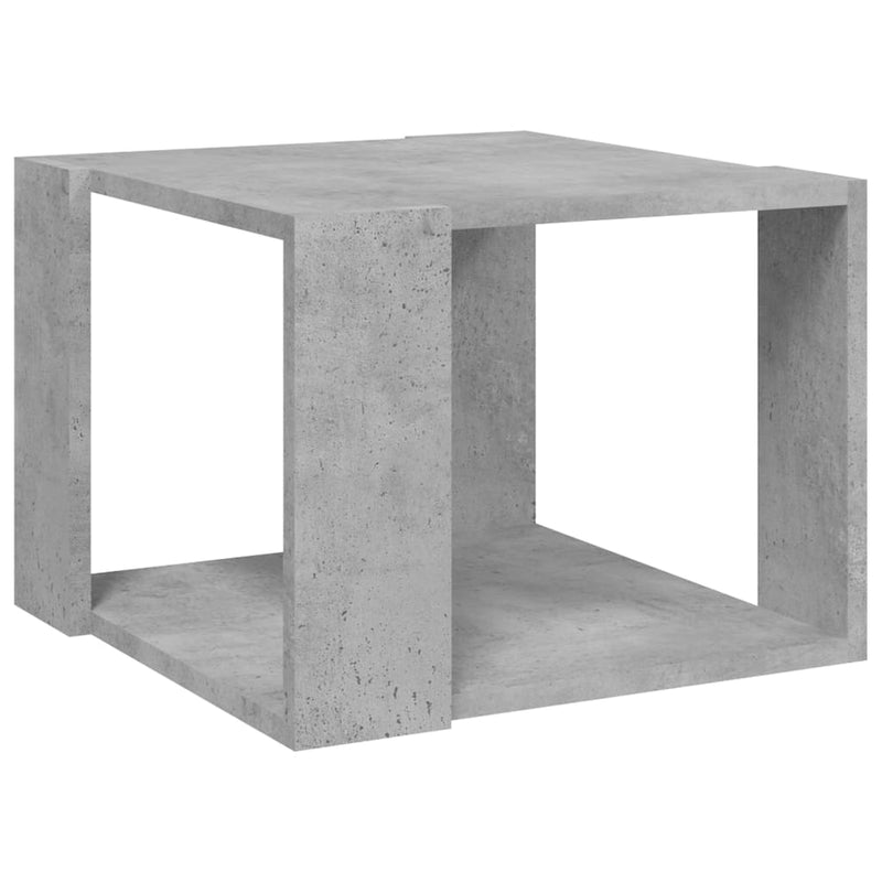 Salontafel 40x40x30 cm bewerkt hout betongrijs MeubelReus