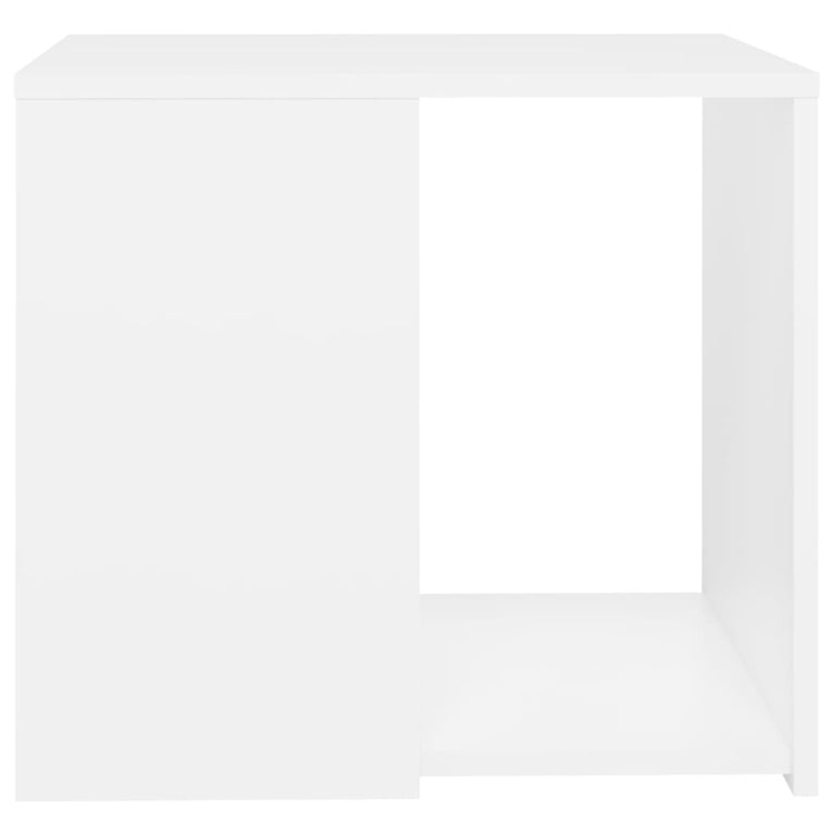 Bijzettafel 50x50x45 cm bewerkt hout wit MeubelReus