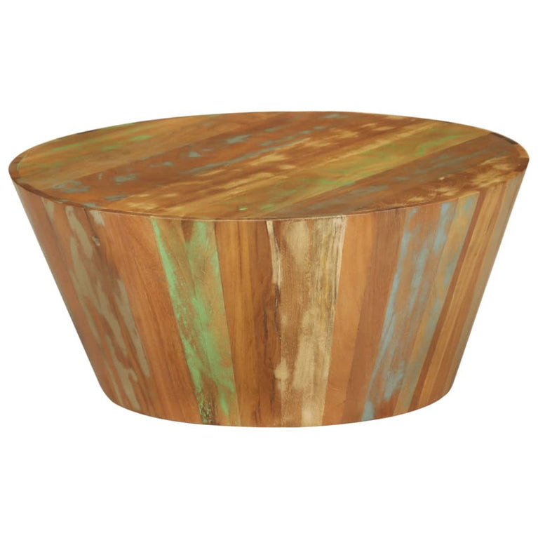 Salontafel Ø65x31 cm massief gerecycled hout MeubelReus