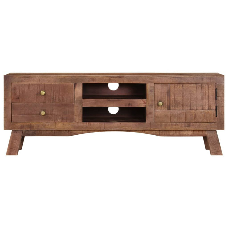 Tv-meubel 110x30x40 cm ruw mangohout MeubelReus