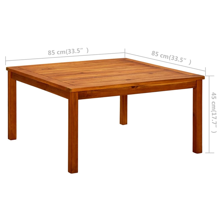 Tuintafel 85x85x45 cm massief acaciahout MeubelReus