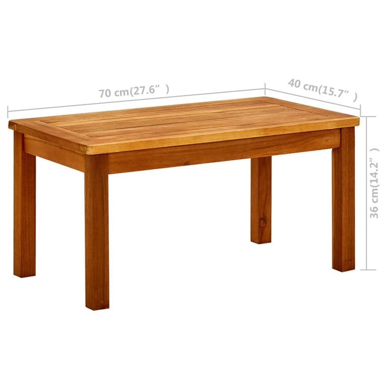 Tuintafel 70x40x36 cm massief acaciahout MeubelReus