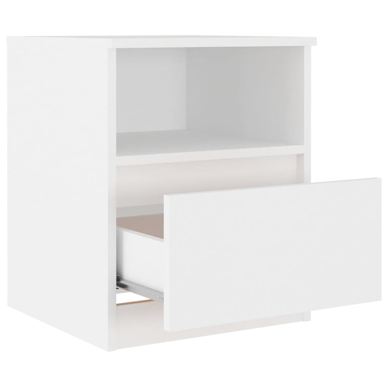 Nachtkastjes 2 st 40x40x50 cm bewerkt hout wit MeubelReus