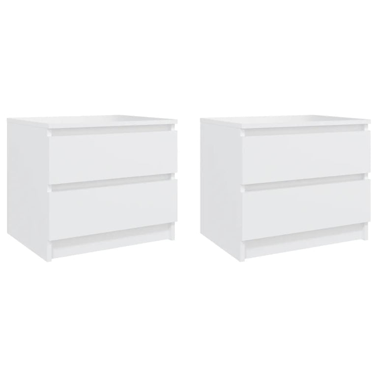 Nachtkastjes 2 st 50x39x43,5 cm spaanplaat wit MeubelReus
