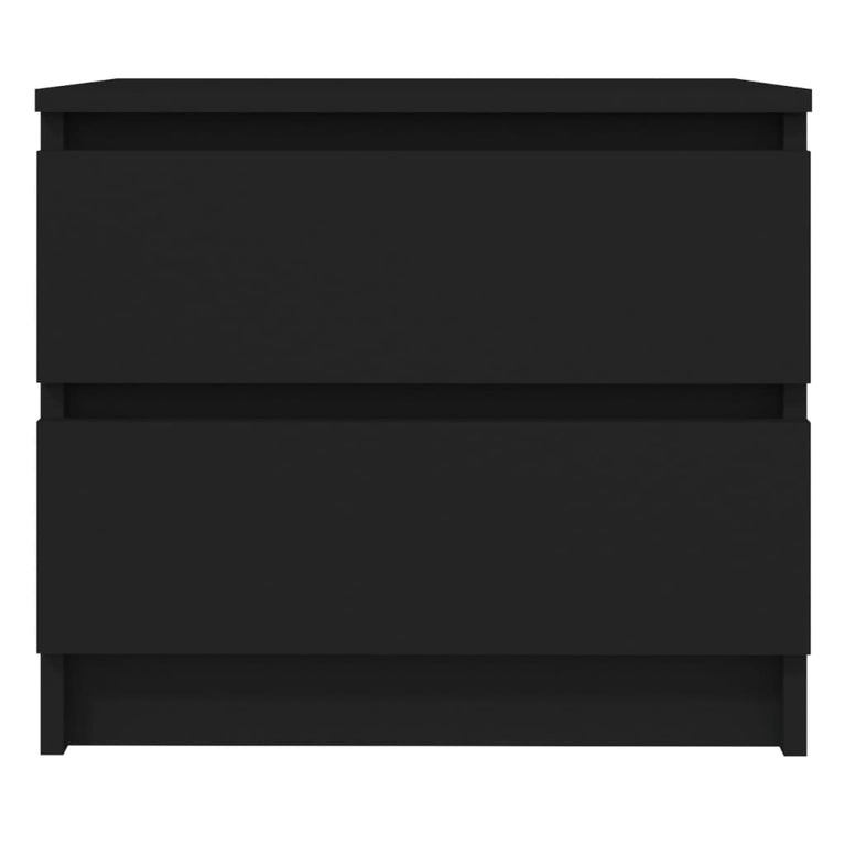 Nachtkastjes 2 st 50x39x43,5 cm spaanplaat zwart MeubelReus