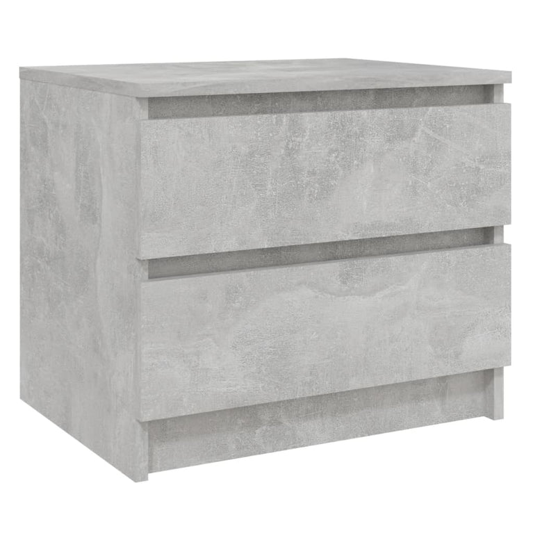 Nachtkastjes 2 st 50x39x43,5 cm spaanplaat betongrijs MeubelReus