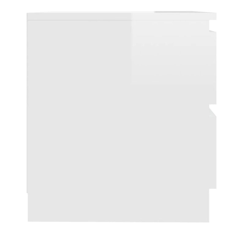 Nachtkastjes 2 st 50x39x43,5 cm spaanplaat hoogglans wit MeubelReus