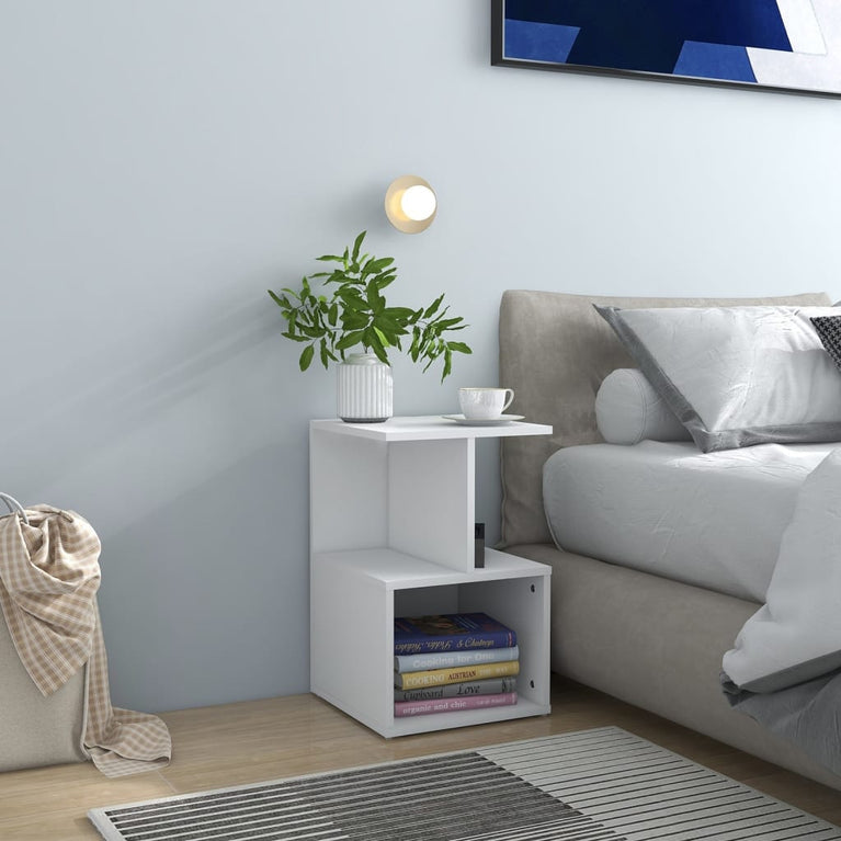 Nachtkastjes 2 st 35x35x55 cm spaanplaat wit MeubelReus