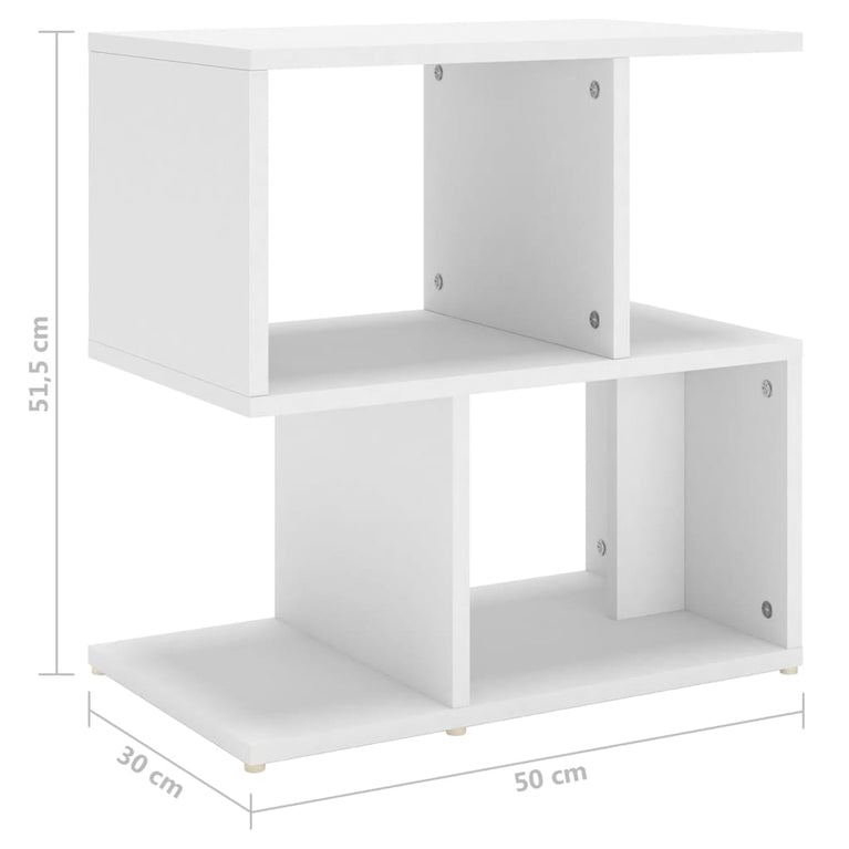 Nachtkastjes 2 st 50x30x51,5 cm spaanplaat wit MeubelReus