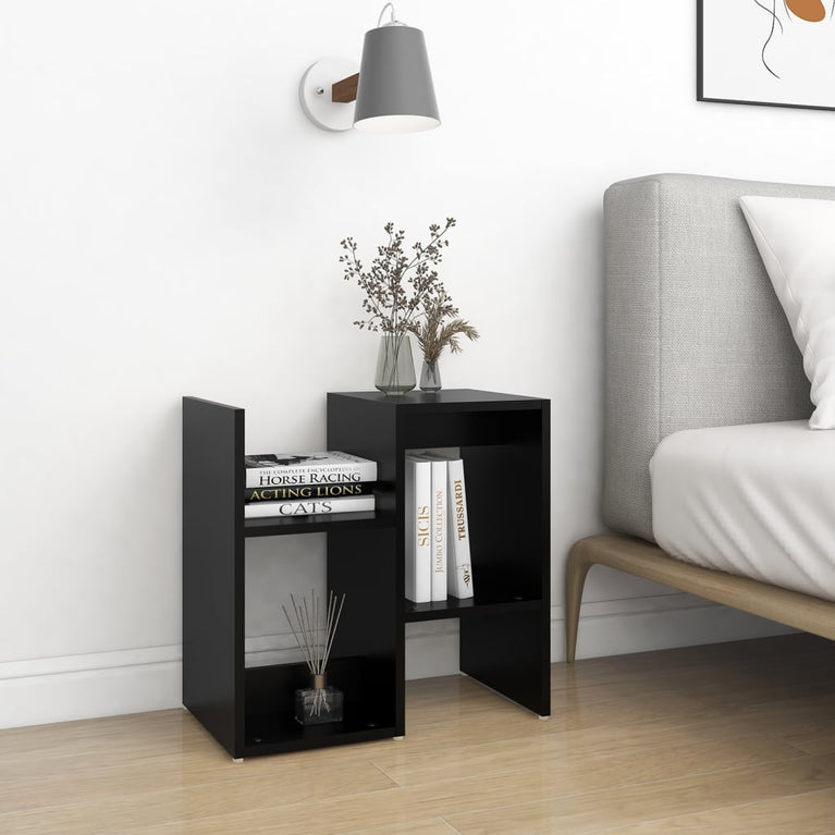 Nachtkastjes 2 st 50x30x51,5 cm spaanplaat zwart