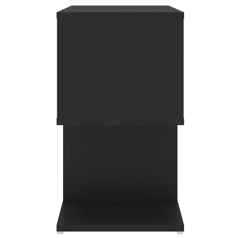 Nachtkastjes 2 st 50x30x51,5 cm spaanplaat zwart