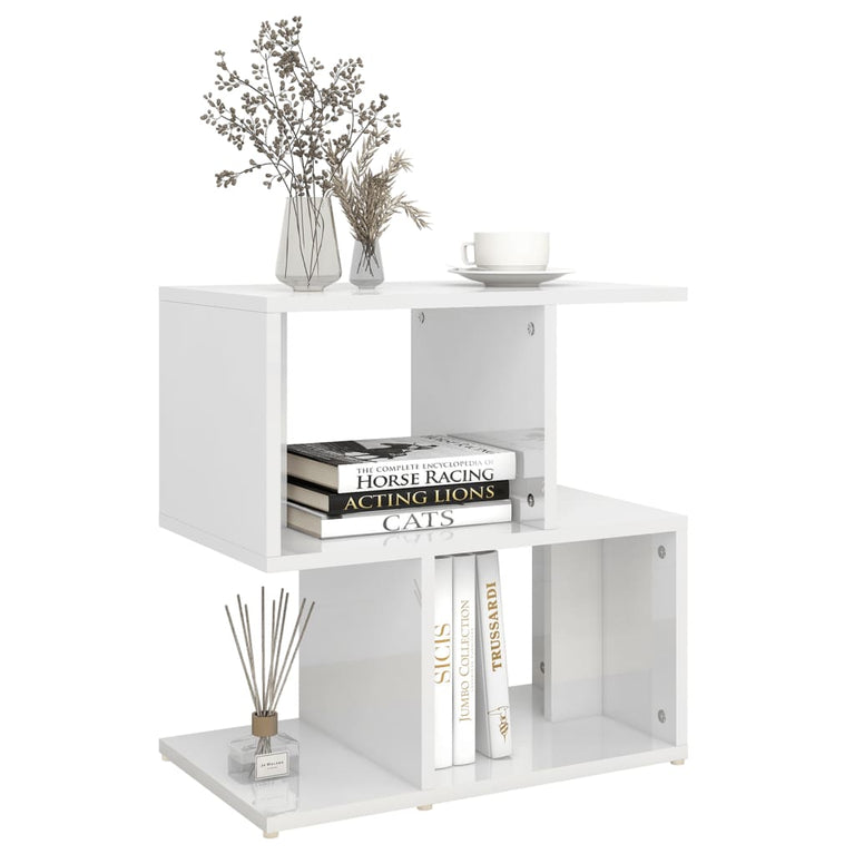 Nachtkastjes 2 st 50x30x51,5 cm spaanplaat hoogglans wit