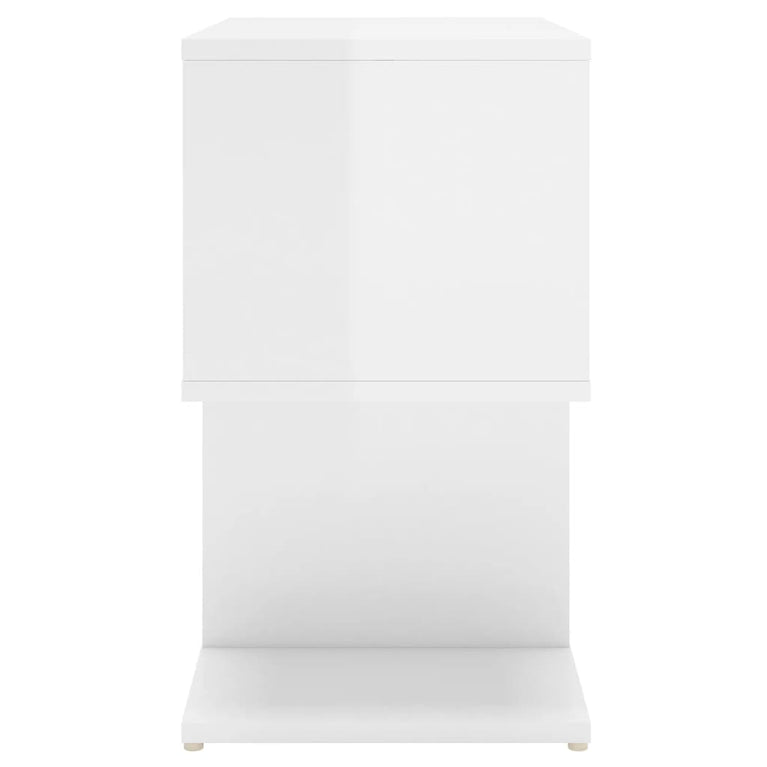 Nachtkastjes 2 st 50x30x51,5 cm spaanplaat hoogglans wit
