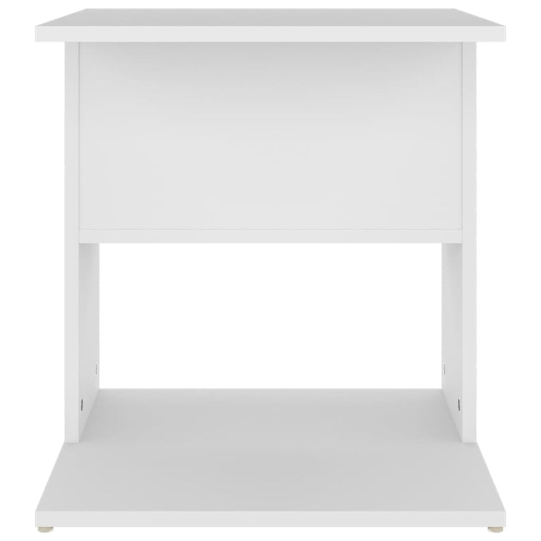 Bijzettafel 45x45x48 cm bewerkt hout wit MeubelReus