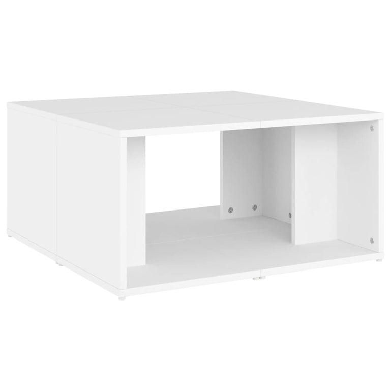 Salontafels 4 st 33x33x33 cm bewerkt hout wit MeubelReus