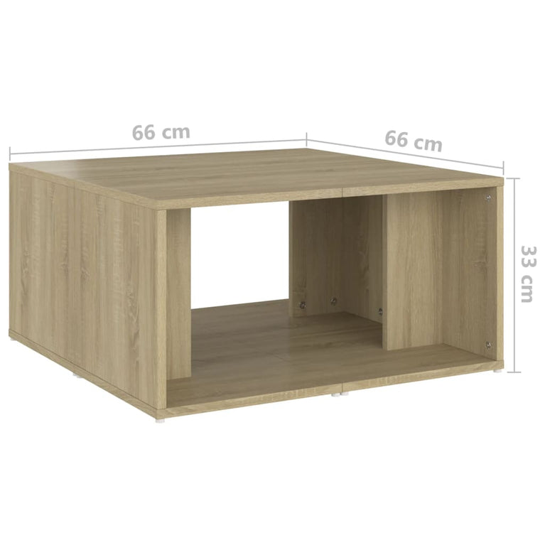 Salontafels 4 st 33x33x33 cm spaanplaat sonoma eikenkleurig MeubelReus