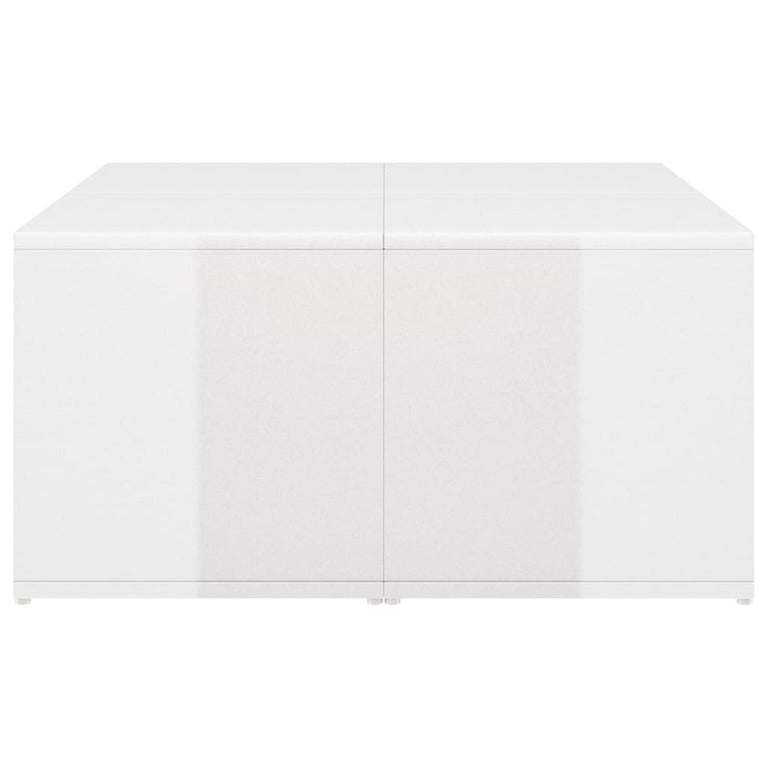 Salontafels 4 st 33x33x33 cm spaanplaat hoogglans wit MeubelReus