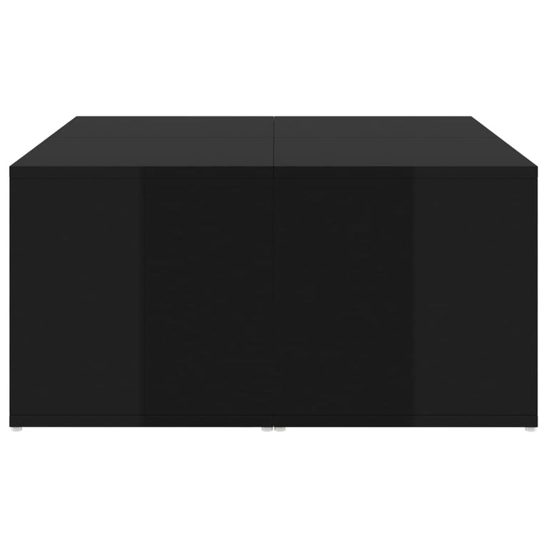 Salontafels 4 st 33x33x33 cm spaanplaat hoogglans zwart MeubelReus