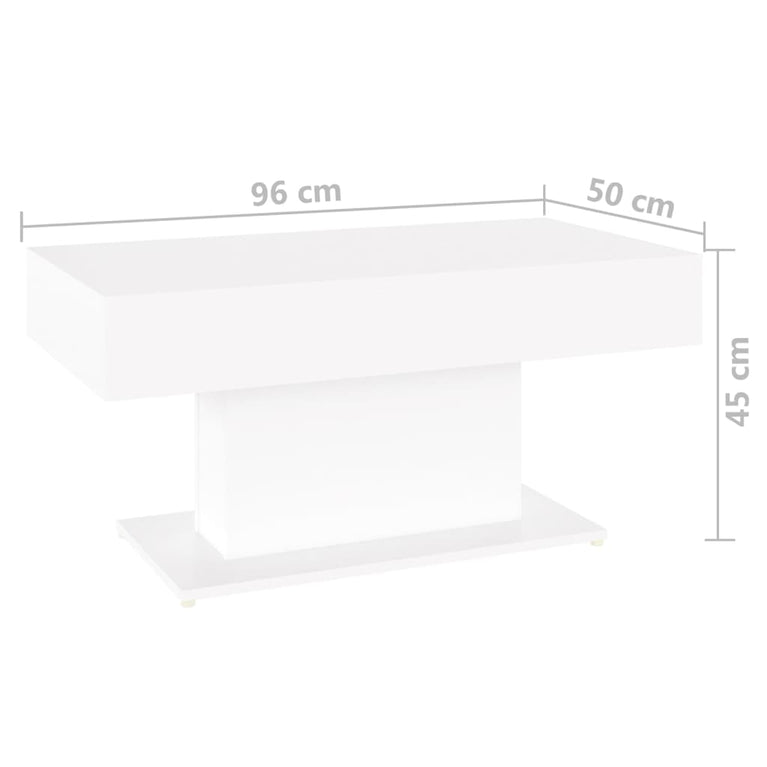 Salontafel 96x50x45 cm spaanplaat wit MeubelReus