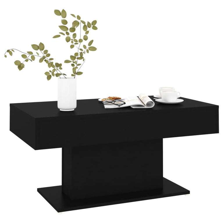 Salontafel 96x50x45 cm spaanplaat zwart