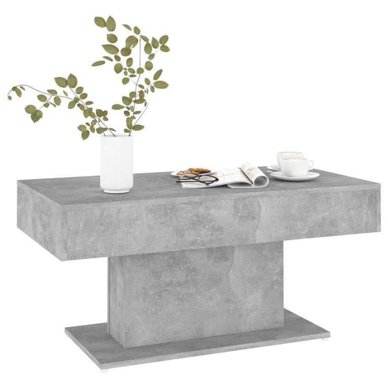 Salontafel 96x50x45 cm spaanplaat betongrijs