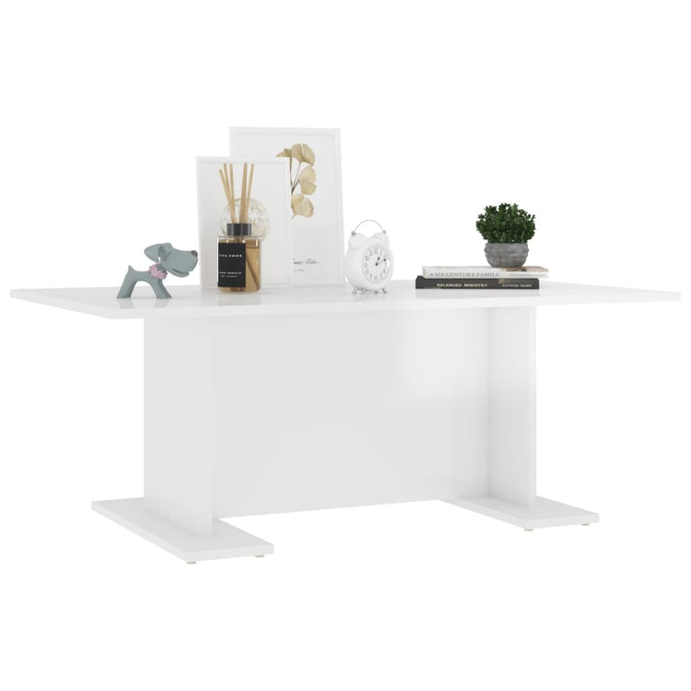Salontafel 103,5x60x40 cm spaanplaat hoogglans wit MeubelReus