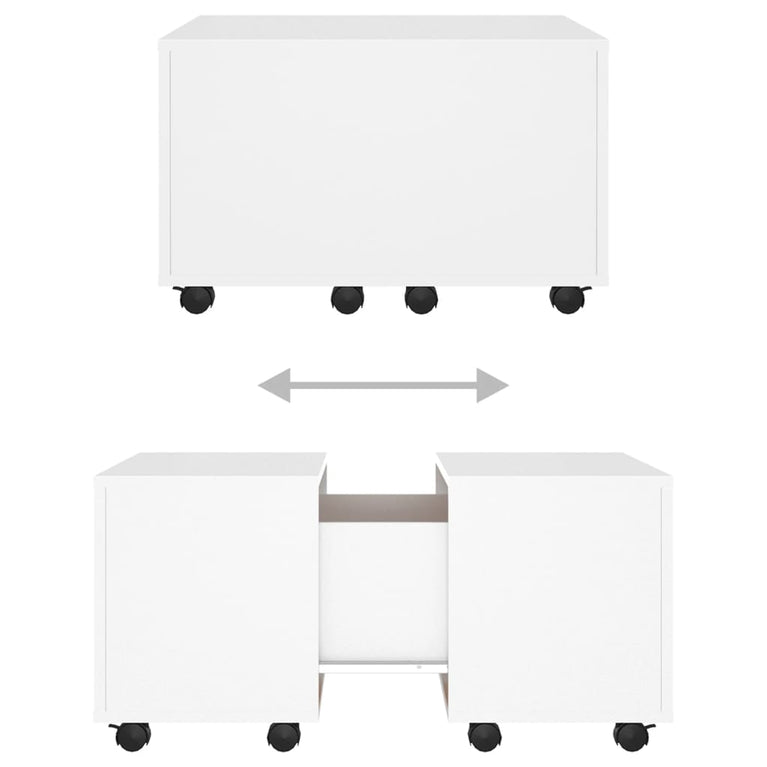 Salontafel 60x60x38 cm spaanplaat wit MeubelReus