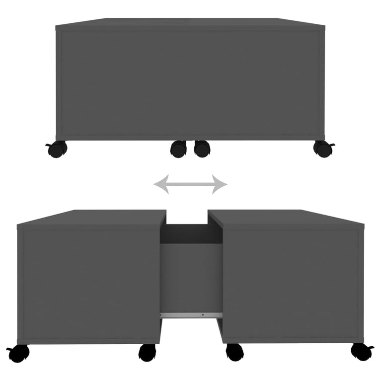 Salontafel 75x75x38 cm spaanplaat grijs MeubelReus