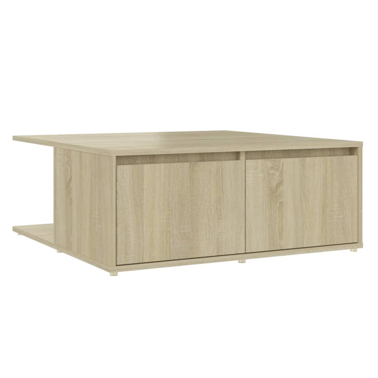 Salontafel 80x80x31 cm spaanplaat sonoma eikenkleurig MeubelReus