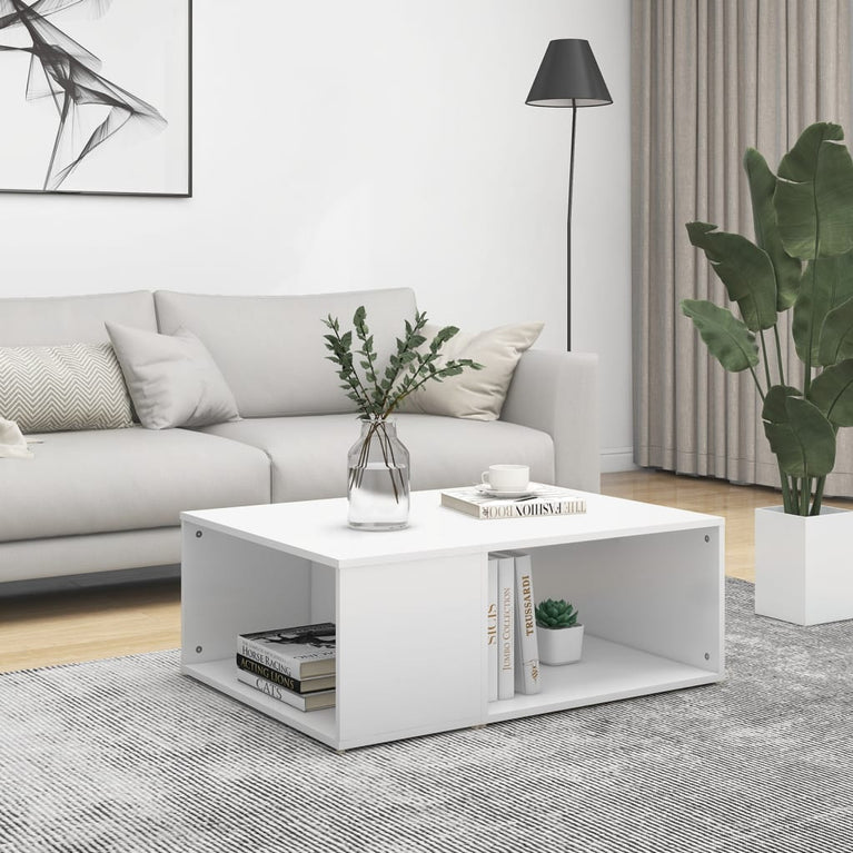 Salontafel 90x67x33 cm bewerkt hout wit MeubelReus